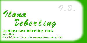 ilona deberling business card